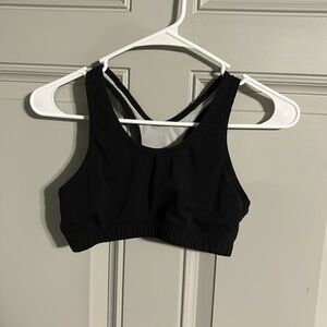 Black pizzazz sports bra